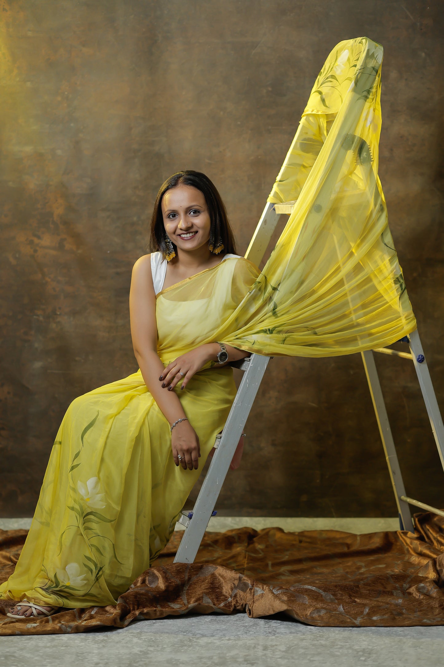 Lightweight & Elegant Hand-Painted Chiffon Sarees for Casual Wear